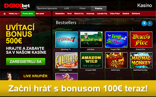 Začni hrať s bonusom 100€ teraz!