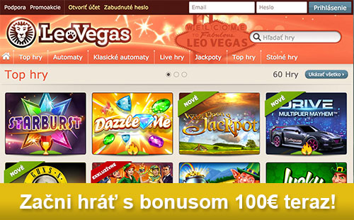 LeoVegas - Novo odporúčaná kasína