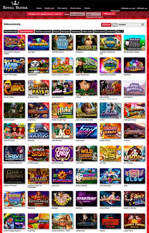 Royal Panda Video Automaty