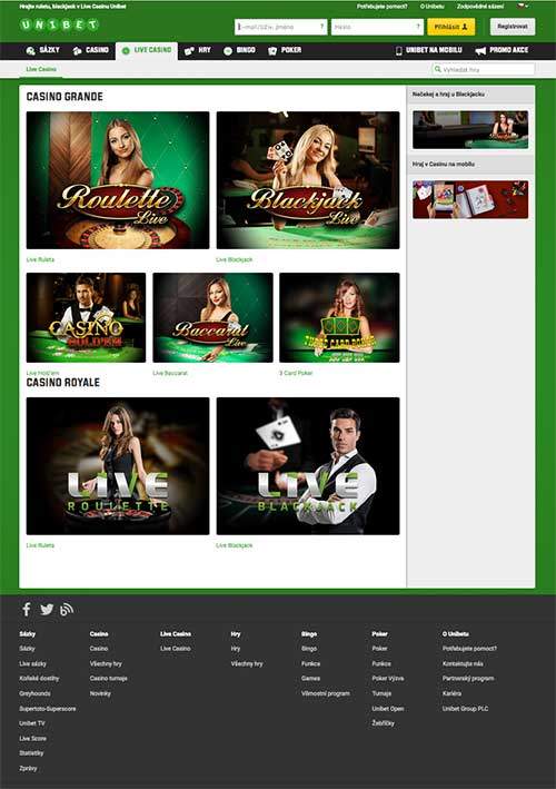 Live Casino u Unibetu